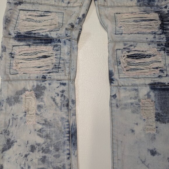 CJ Black Premium Jeans Slim Distressed Men's Size 34x32 Acid Wash - Picture 6 of 16